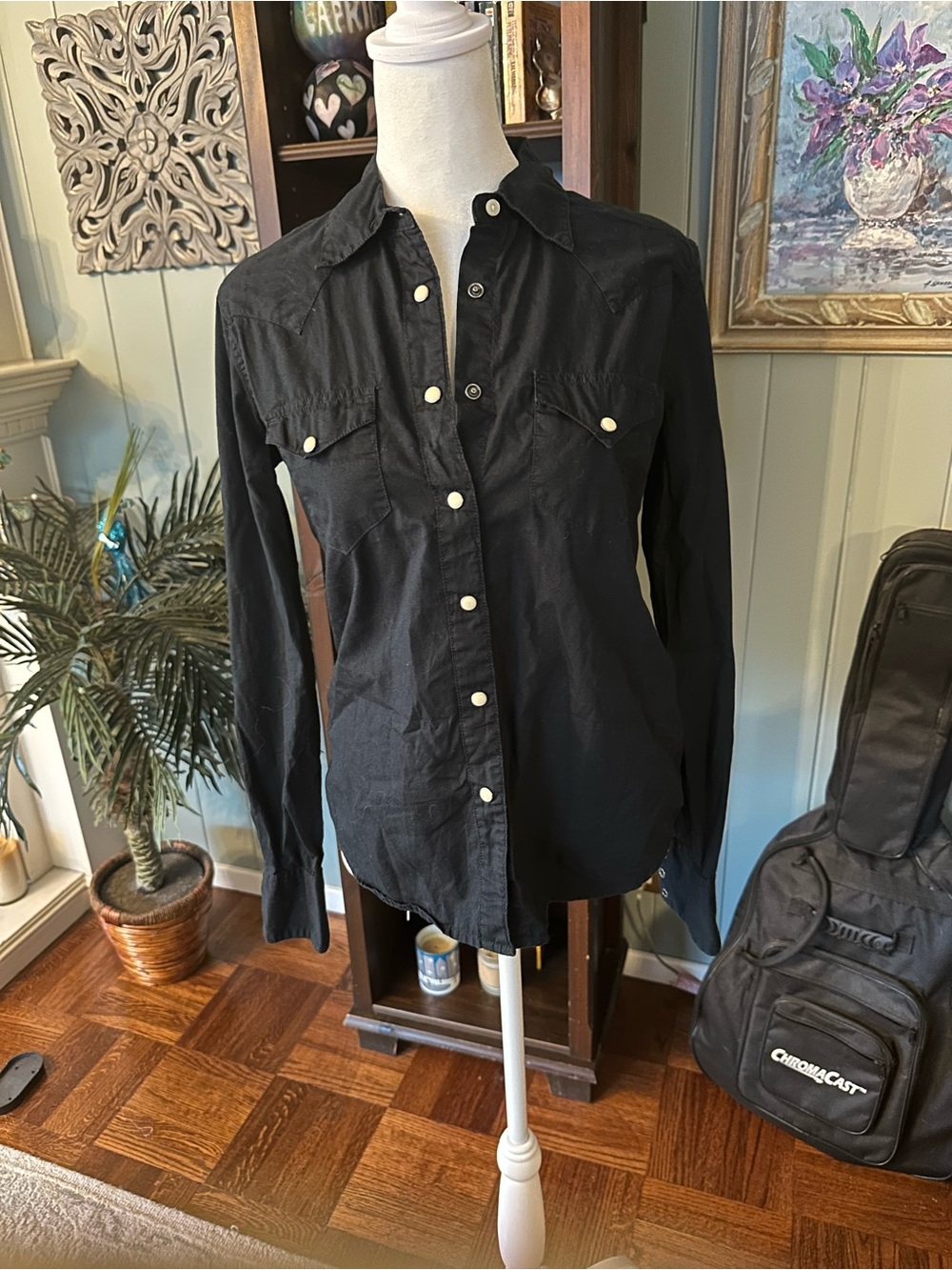 Denim & Supply Ralph Lauren RL Cowgirl Western Pearl-Snap Shirt 100% Cotton